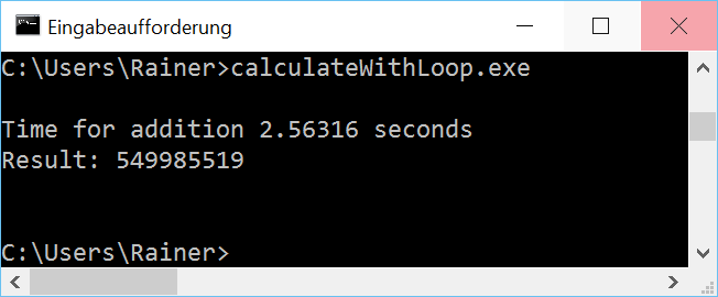 CalculateWithLoop win