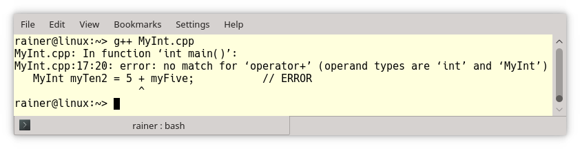 C++  Overloading one operator in terms of other - nextptr