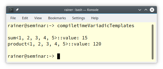 compileTimeVariadicTemplate